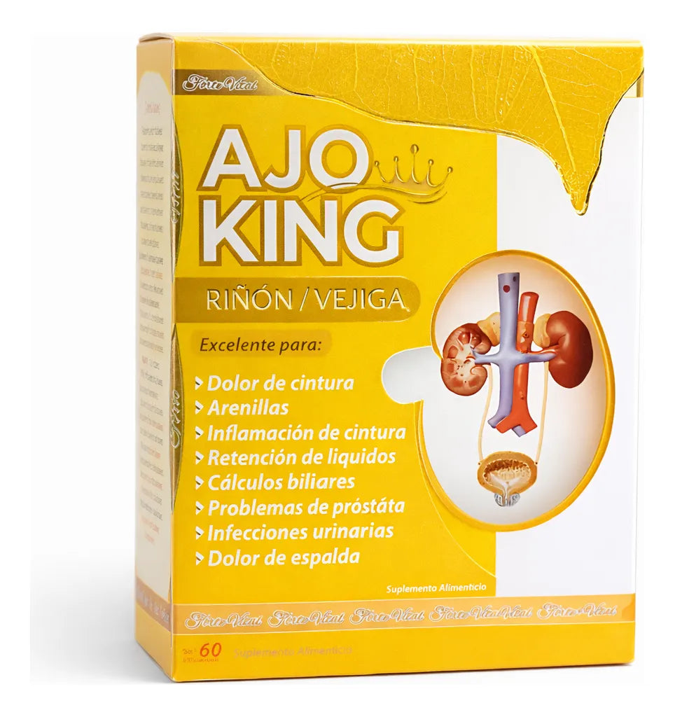 Suplemento Ajo King Riñón Y Vejiga 60 Cápsulas Unidad