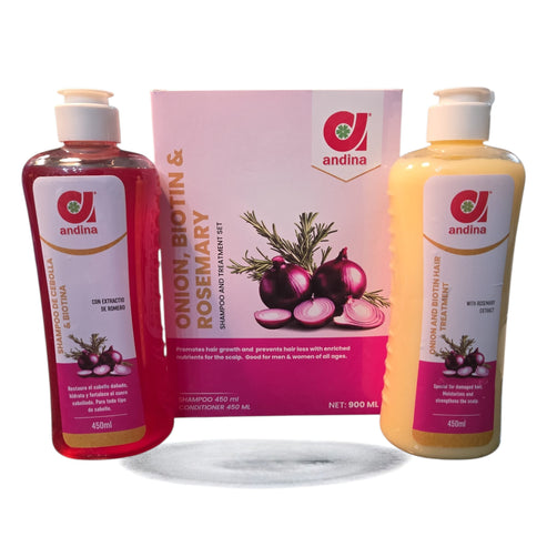 COMBO ANDINA CEBOLLA ROMERO - SHAMPOO / ACONDICIONADOR