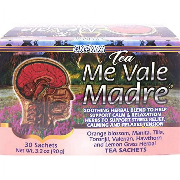 Me Vale Madre Natural Calmante Té: 100% Natural para Relajación, Alivio Del Estrés y la Tensión Té de Hierbas para un Sueño Tranquilo y Mejor.