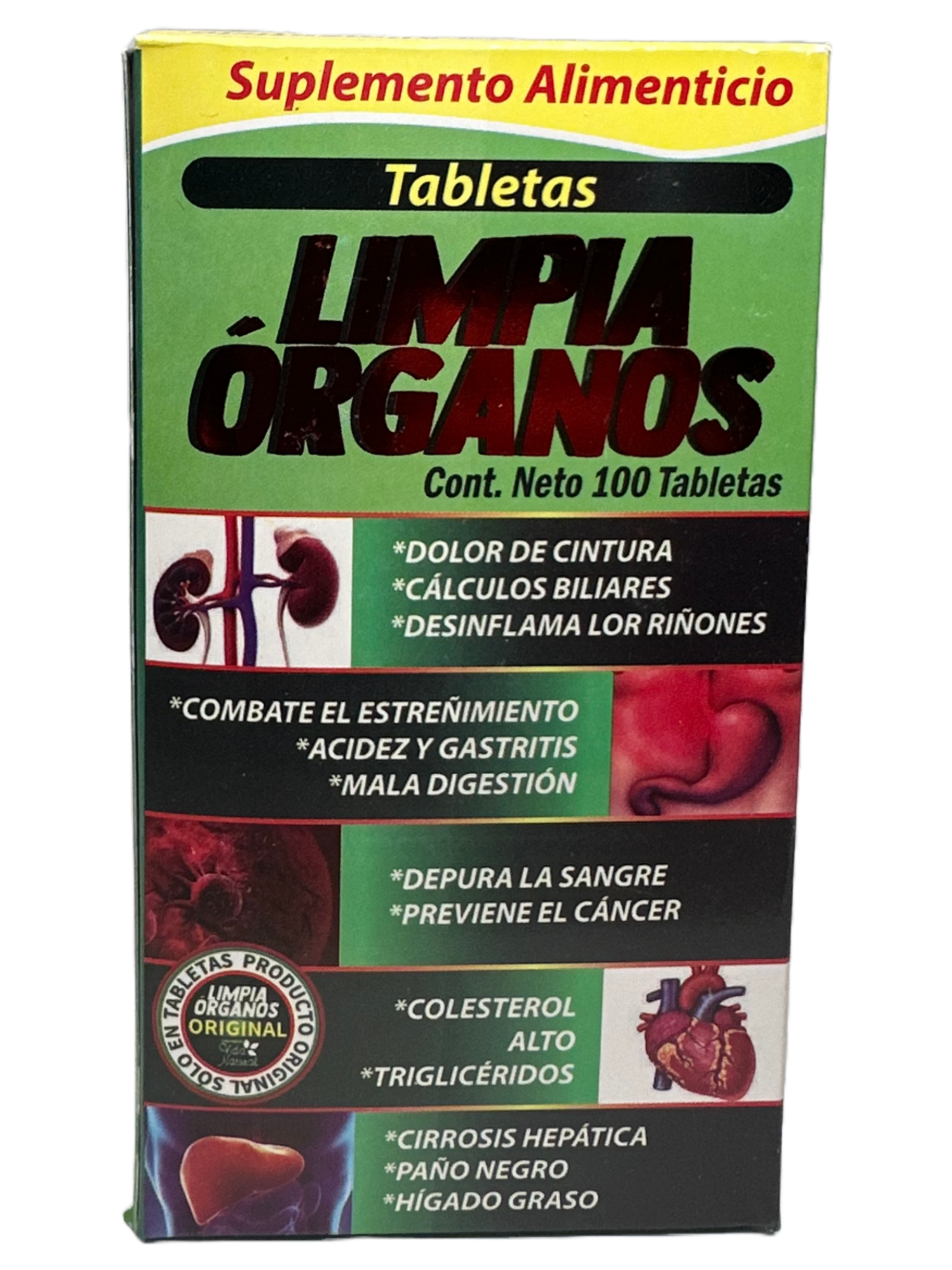 Limpia Órganos Vida Natural 100 Tabletas
