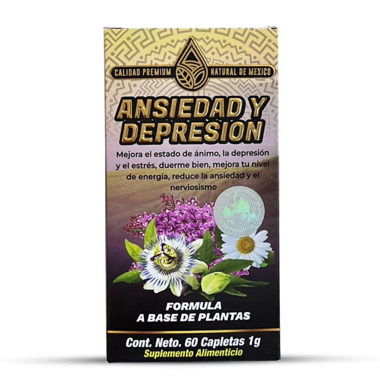Ansiedad y Depresión Suplemento 60 Capletas 1g. Natural de Mexico
