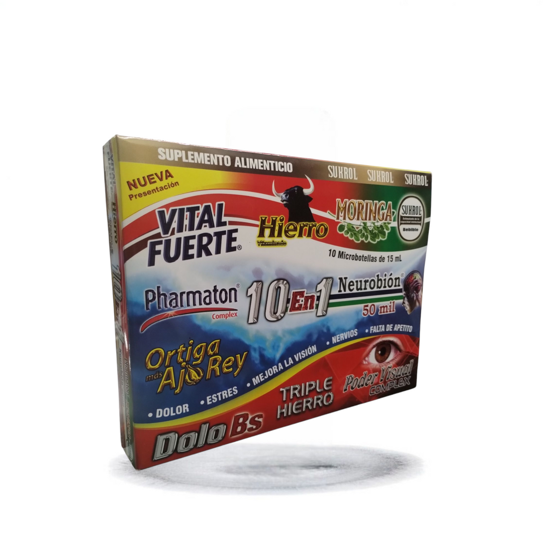 VITAL FUERTE 10 EN 1 CON MORINGA - MICROBOTELLAS BEBIBLES